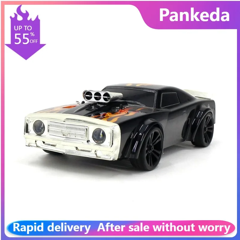

16303 1:16 50KM/H RC Car 4WD With LED Remote Control Muscle Cars High Speed Drift Racing Vehicle for Kids vs 144001 gift Toys