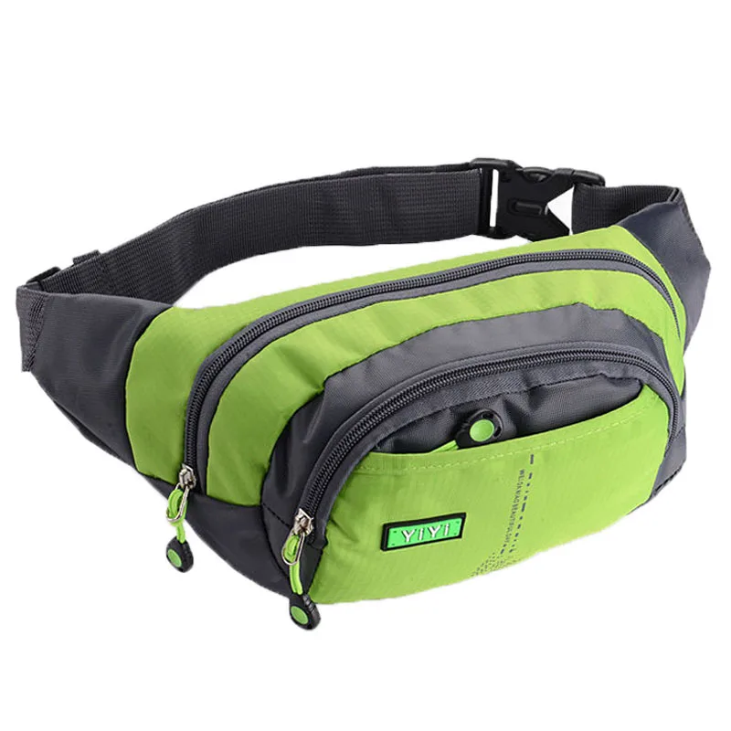 Multi-functional sports Fanny pack chest bag male large capacity waterproof outdoor mobile phone bag backpack male
