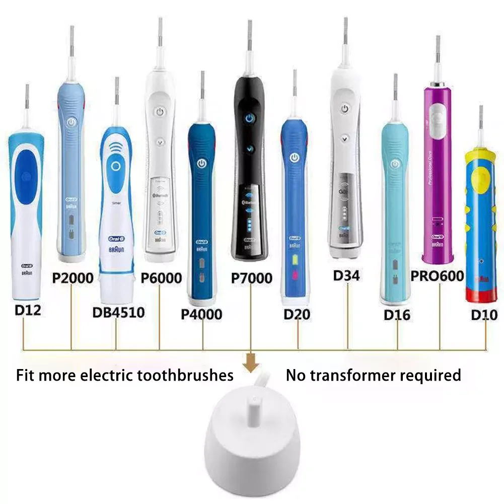 

Toothbrush Charger EU Plug Replacement Toothbrushes Charging Base Stand Holder Adapter for Braun B Series