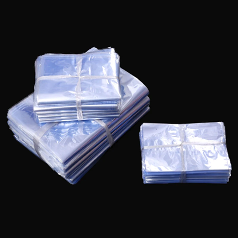 100Pcs 4.7x7Inch (12x18cm) Soft Transparent Blow Molding PVC Heat Shrinkable Bags Film Wrap Cosmetic Packaging Materials - купить по