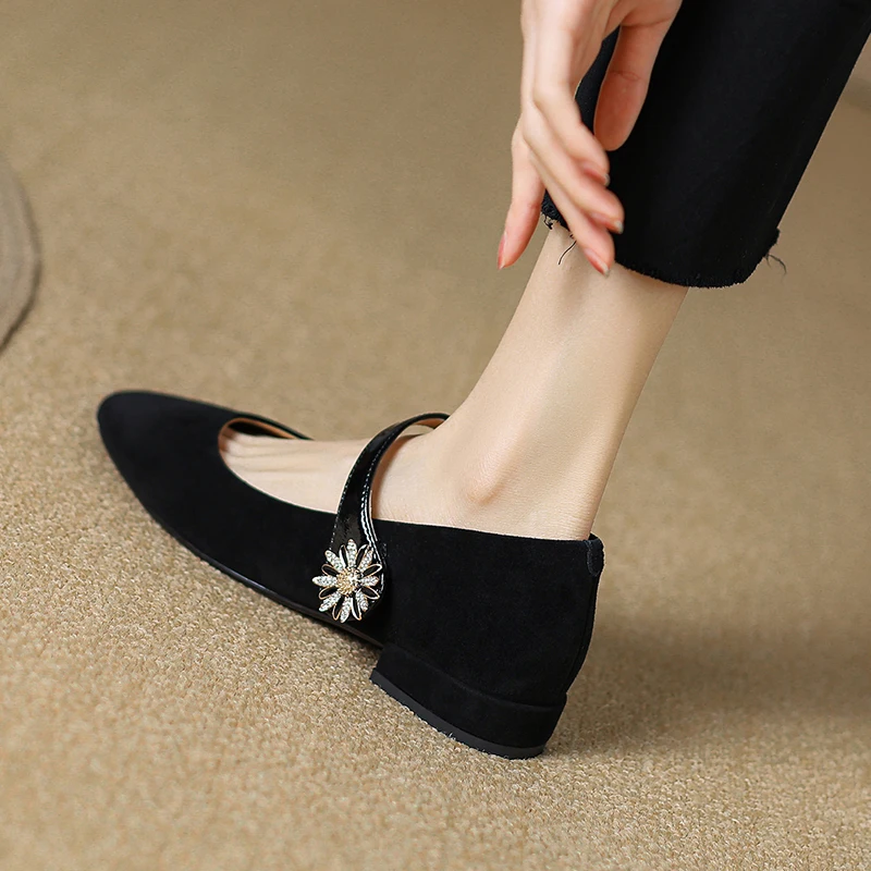 

Новинка весны 2023, женские туфли Heihaian в винтажном стиле, Туфли Мэри Джейн коричневого цвета с круглым носком и юбкой