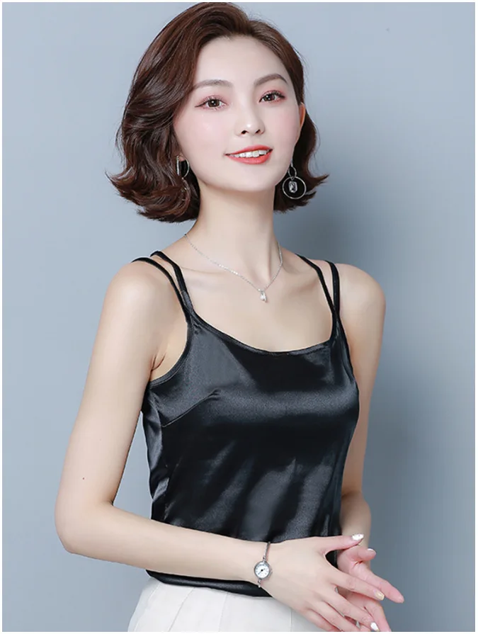 

Women's vest bottoming ice silk women's beautiful back waist gray22