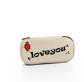 Симпатичный холщовый пенал с фруктами чехол для карандашей органайзер на молнии