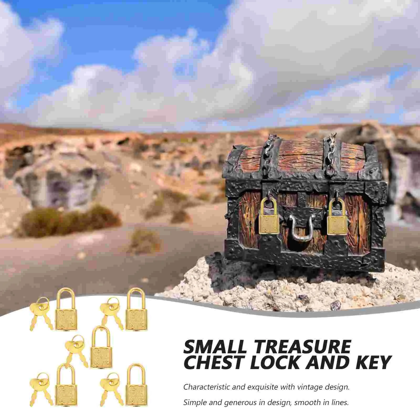5 комплектов пиратского нагрудного замка маленькие ключи декоративный замок для