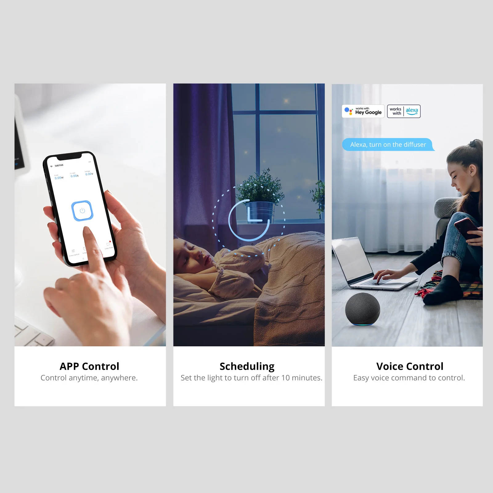 SONOFF S40/S40 Lite Type A 15A интеллектуальная розетка Wi-Fi мини-разъем голосовое