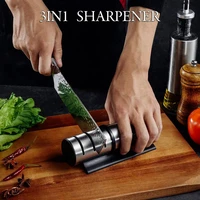 knifes sharpener 3in 1 diamond coated fine ceramic rod knifes shears scissors sharpening system s