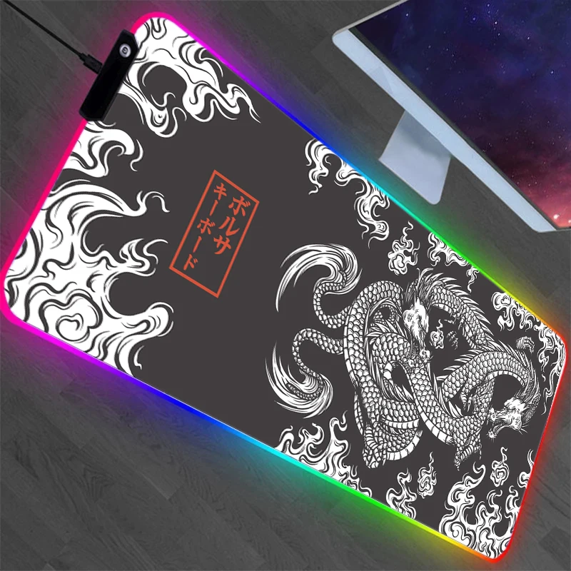 

Chinese Dragon Computer RGB Mouse Pad XXL Gaming Mouse Pad kawaii Mouse Pad Gamer Mouse Carpet Desk Mat Keyboard Pad pc Mats