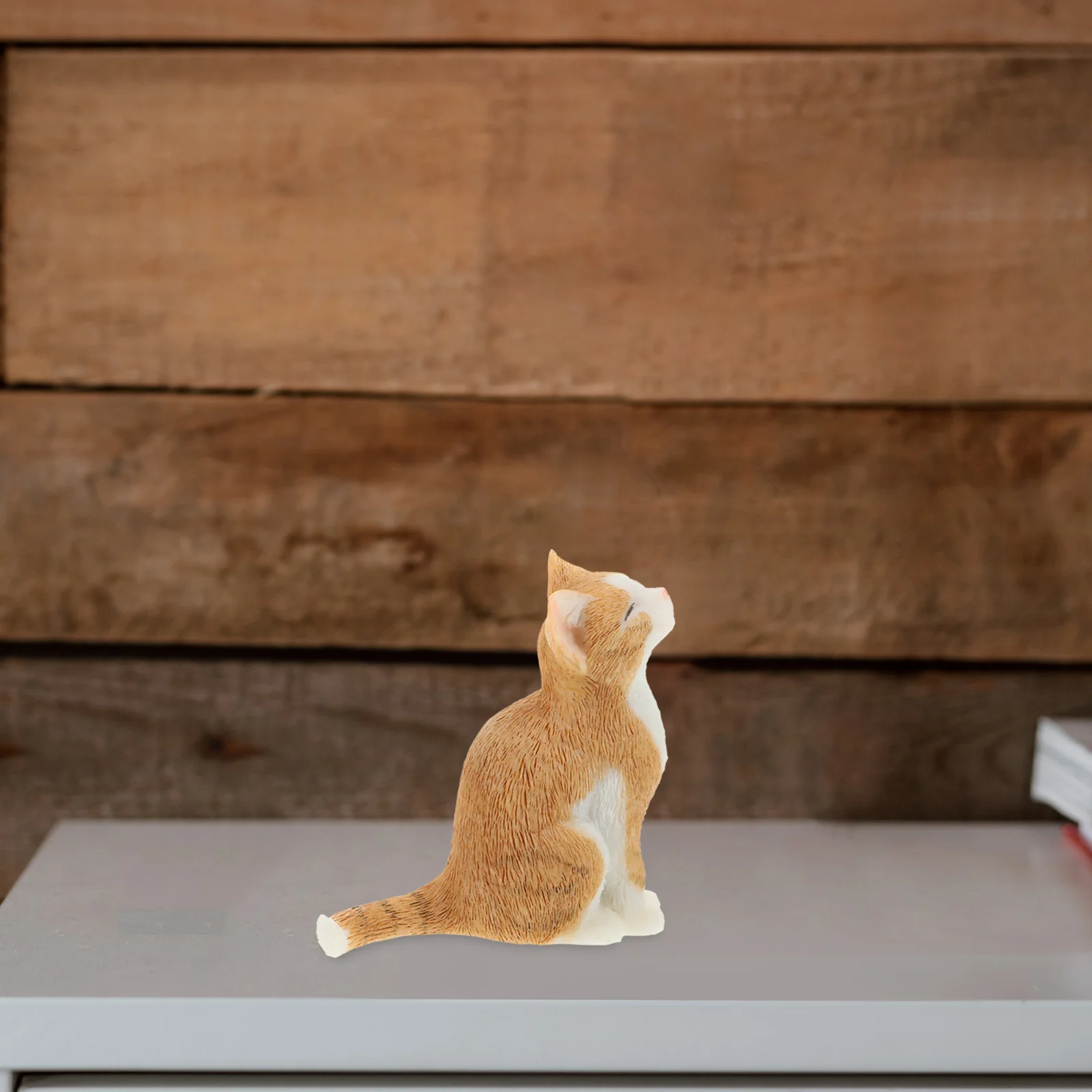

Crafts Cat Ornaments Miniatures Adorable Decor Small Figurine Cartoon Modeling Statue Resin Shaped Sculpture