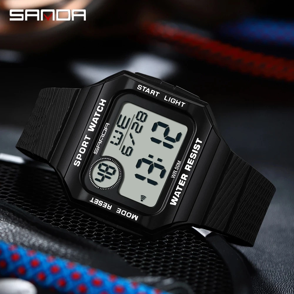 SANDA Military Sports Watch Digital Watch LED Men Clocks Relojes Deportivos Waterproof Luminous Alarm Clock Male 2129 images - 6