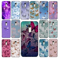 fhnblj glitter butterfly phone case for redmi 5 6 7 8 9 a 5plus k20 4x 6 cover