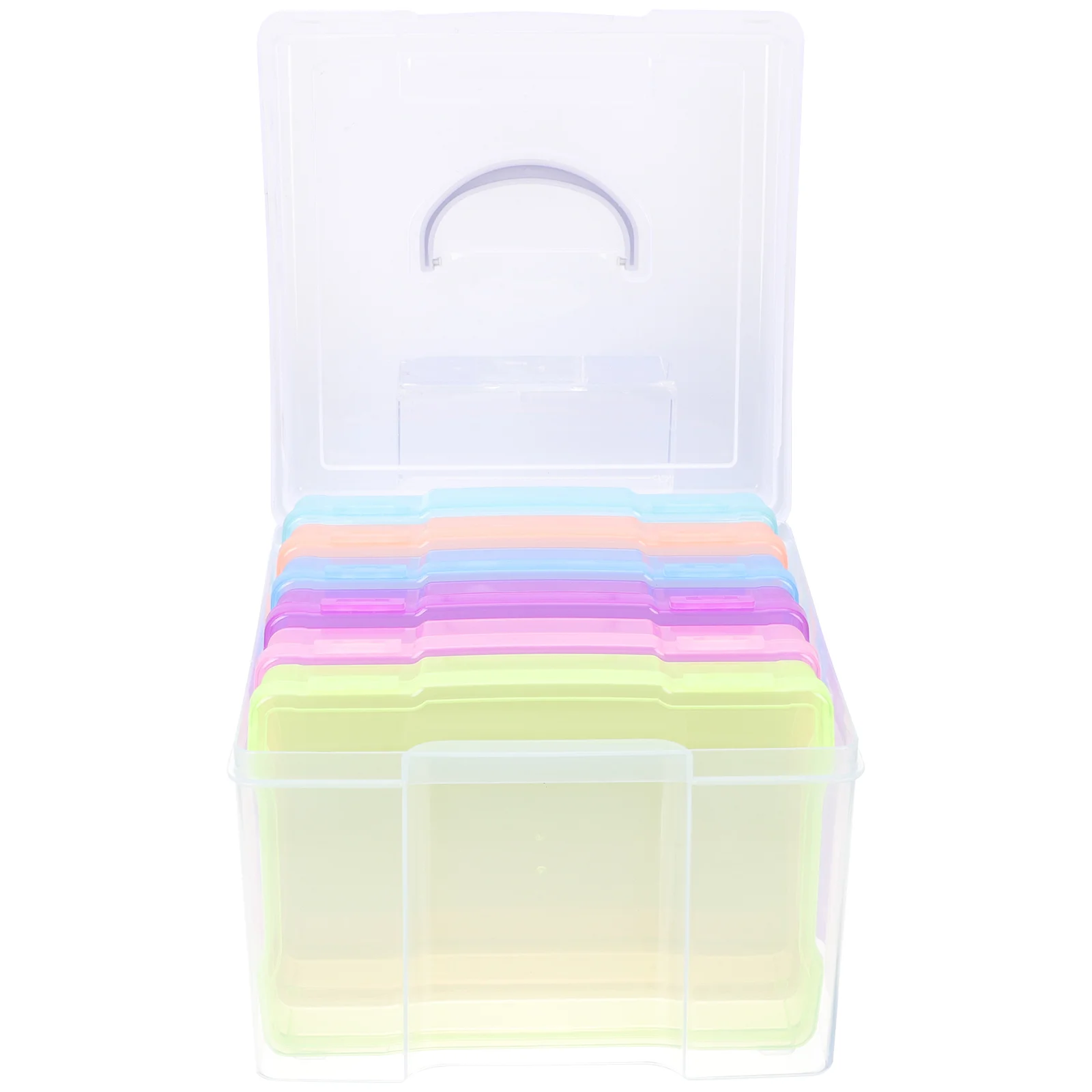 

Box Storage Photoorganizer Keeper Containers Greeting Cases Holderorganizing Clear Picture Craft Container Boxes Jewelry