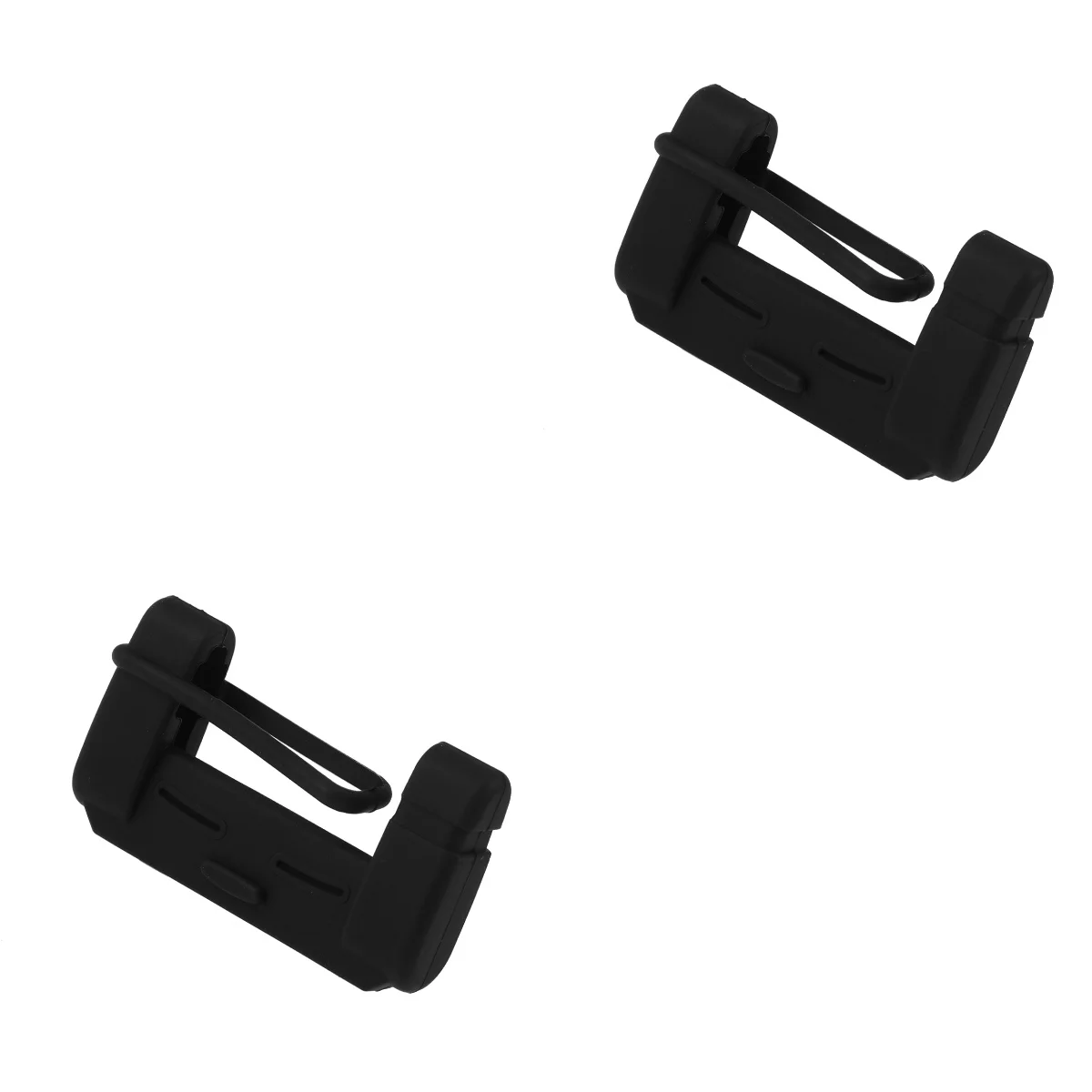 

2pcs Car Belt Buckle Cover Silicone Clip Case Seatbelt Strap Accessory (Black)