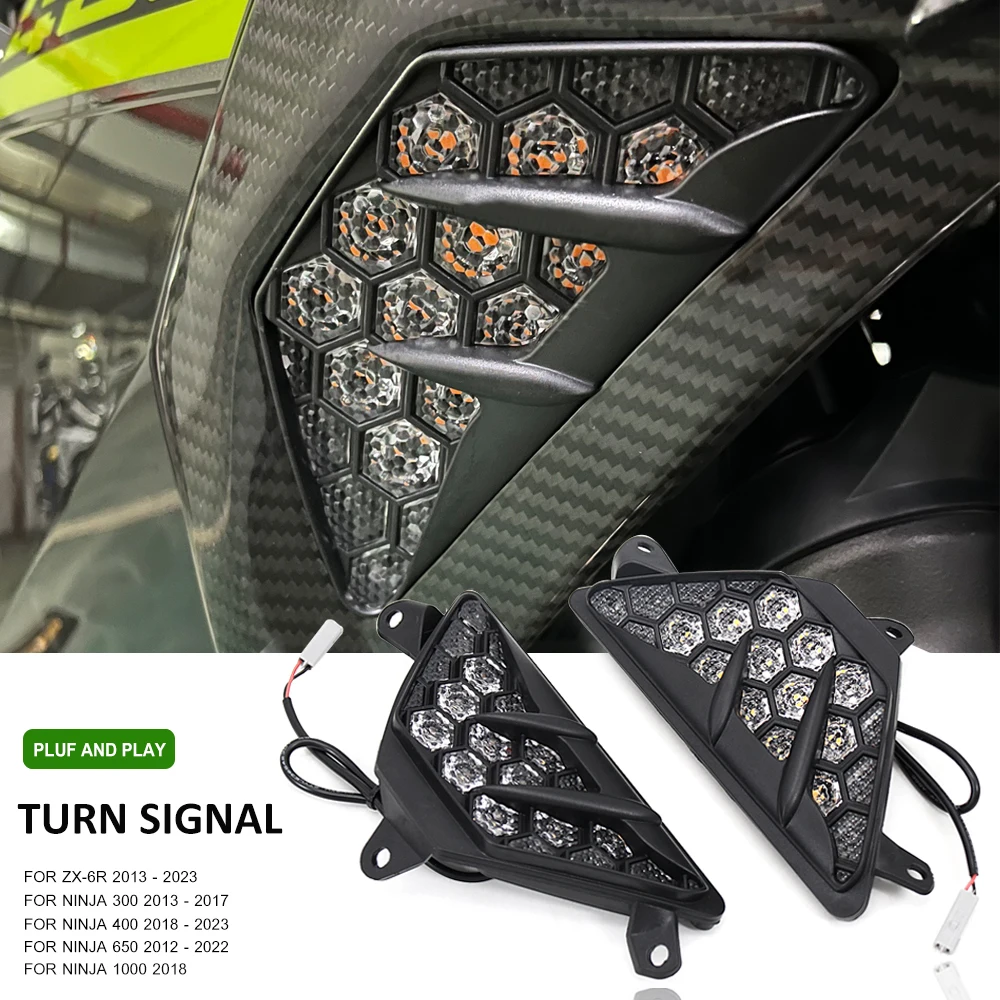 Новая передняя лампа поворота для Kawasaki ZX6R ZX-6R Ninja 300 400 650 1000 Ninja300 Ninja400 Ninja650 Ninja1000