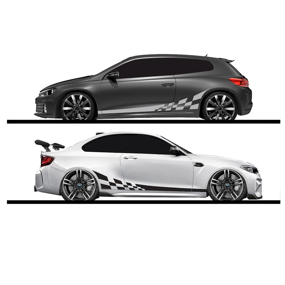 

2pcs/lot 220x25cm Car DIY Both Sides Stickers Racing Stripes Camouflage Auto Products Car Wrap Vinyl Film Car Accessories