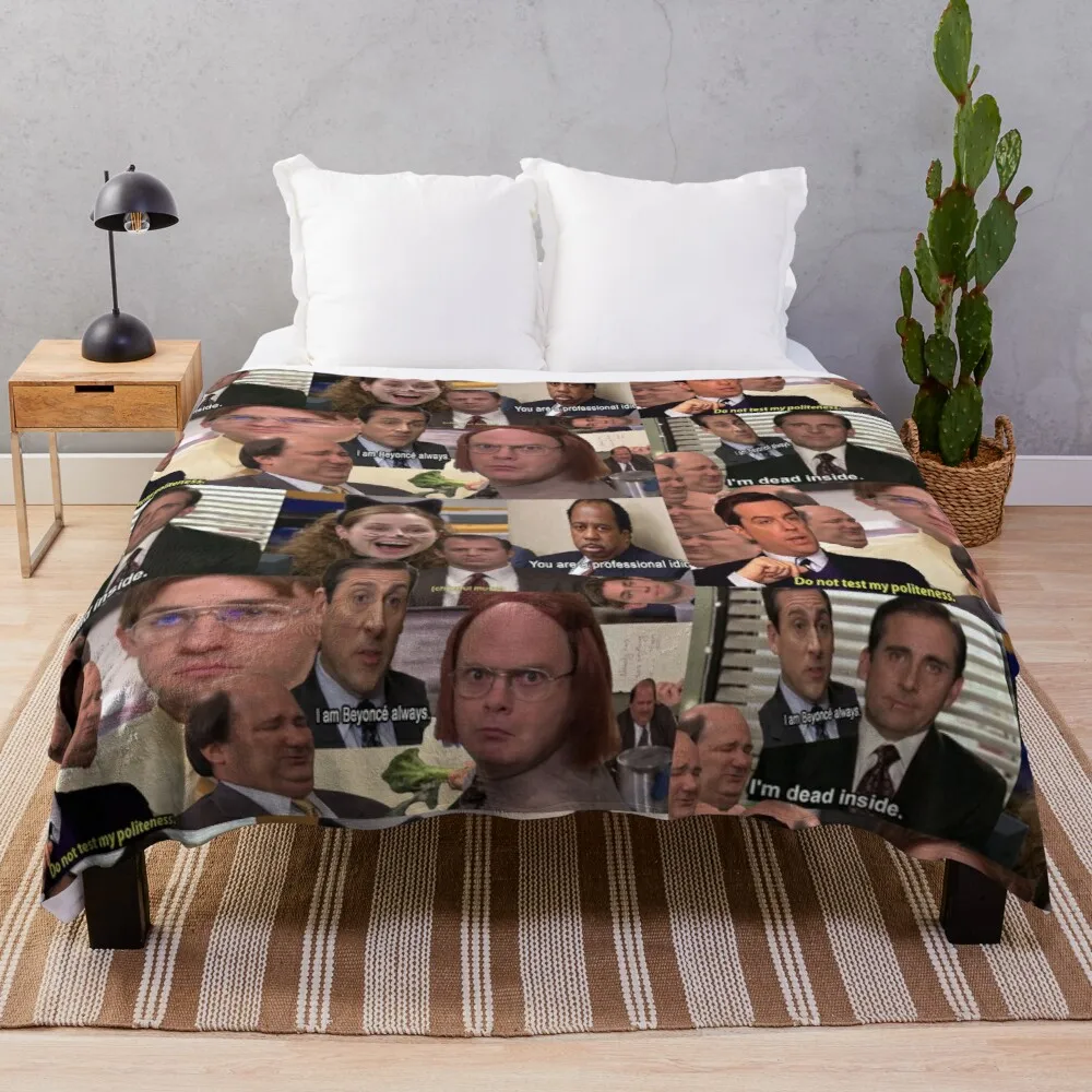 

The Office COLLECTION!Throw Blanket Fur Blankets Tweed Blanket Luxury Thicken Blanket