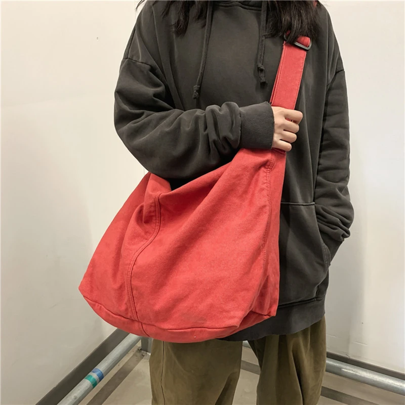 

Shoulder Bag Women Shopper Canvas Tote Bag Female Solid Simple Large Capacity Crossbody Bags Women Designer Handbags