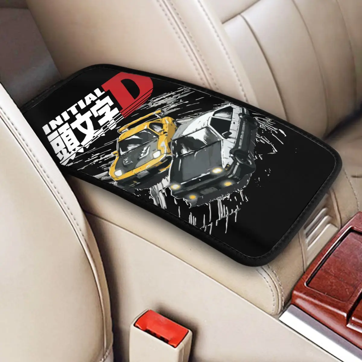 

Коврик для автомобильной консоли Initial D с изображением горного дрифта, аксессуары для украшения автомобиля, подставка для рук, коврик