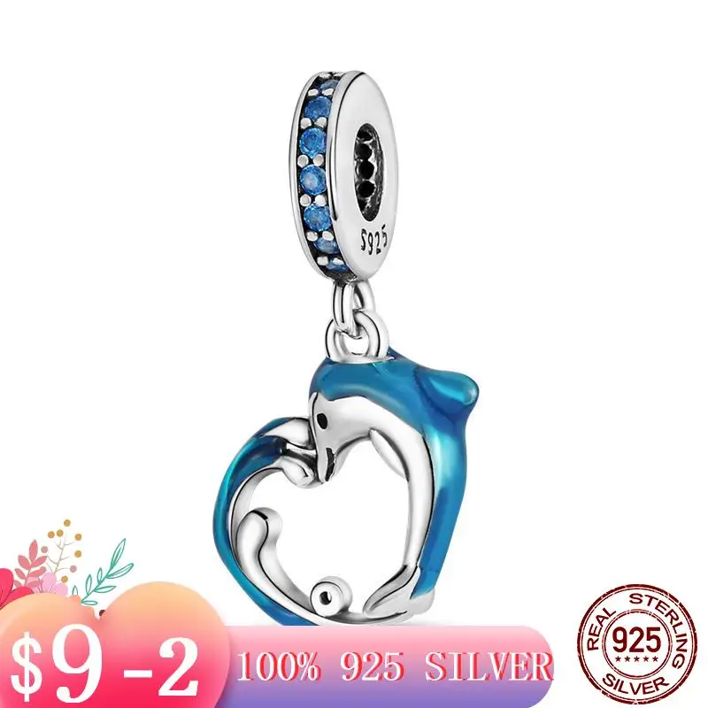 

Женский кулон в виде дельфина из серебра 925 пробы