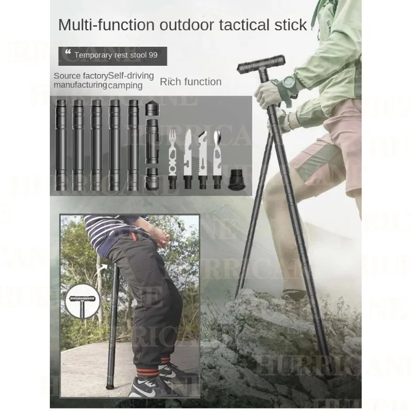 Т-образный инструмент для выживания в кемпинге телескопическая складная