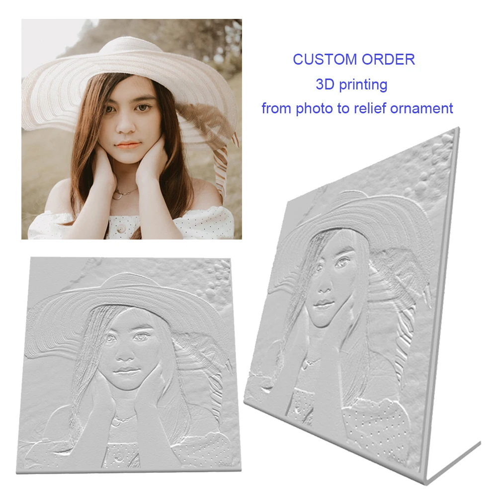 Custom order photo 3D printing by SLA white resin ST061