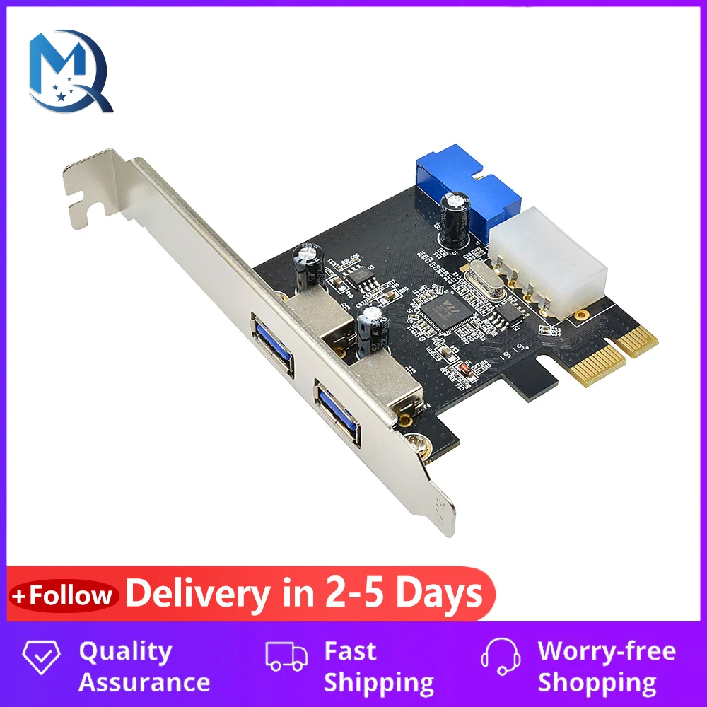 Адаптер PCI express USB3 на USB 3.0 PCIe x1 3 0 2 порта |