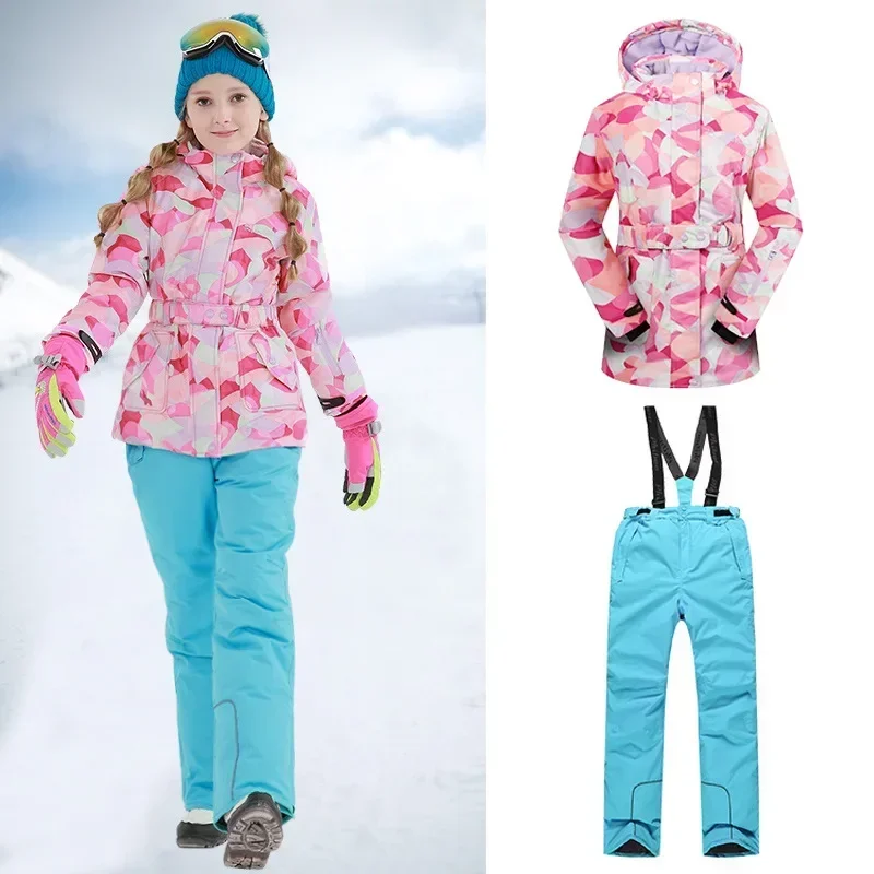 Утепленный комбинезон для сноуборда зимние уличные штаны куртка 2025 детские