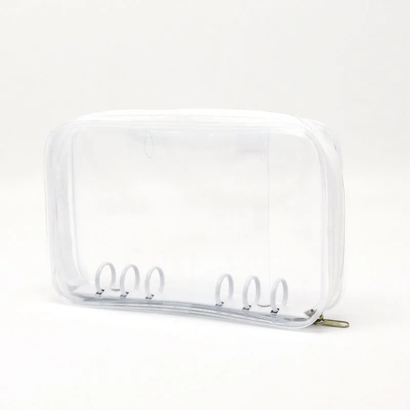 Yiwi A6 кольцевая папка симпатичная сумка на молнии прозрачная широкая из ПВХ с