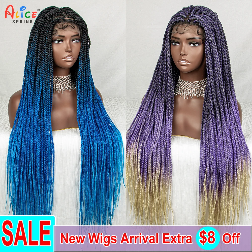 New Arrival Braided Wigs Synthetic Lace Front Wigs with Baby Hair Braid Wigs Afro for Black Women Long Straight Hair Braided Wig