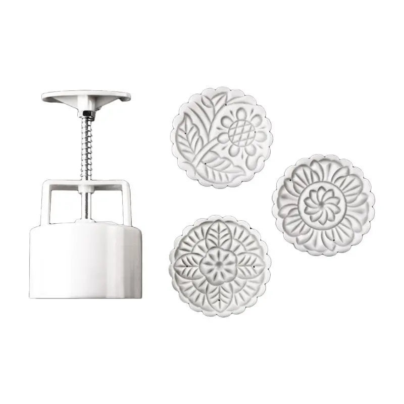 

Форма в форме бочонка лунного торта 150 г с 3 шт. штампов в форме цветка ручная пресс форма в форме Луны для торта выпечки своими руками Праздни...