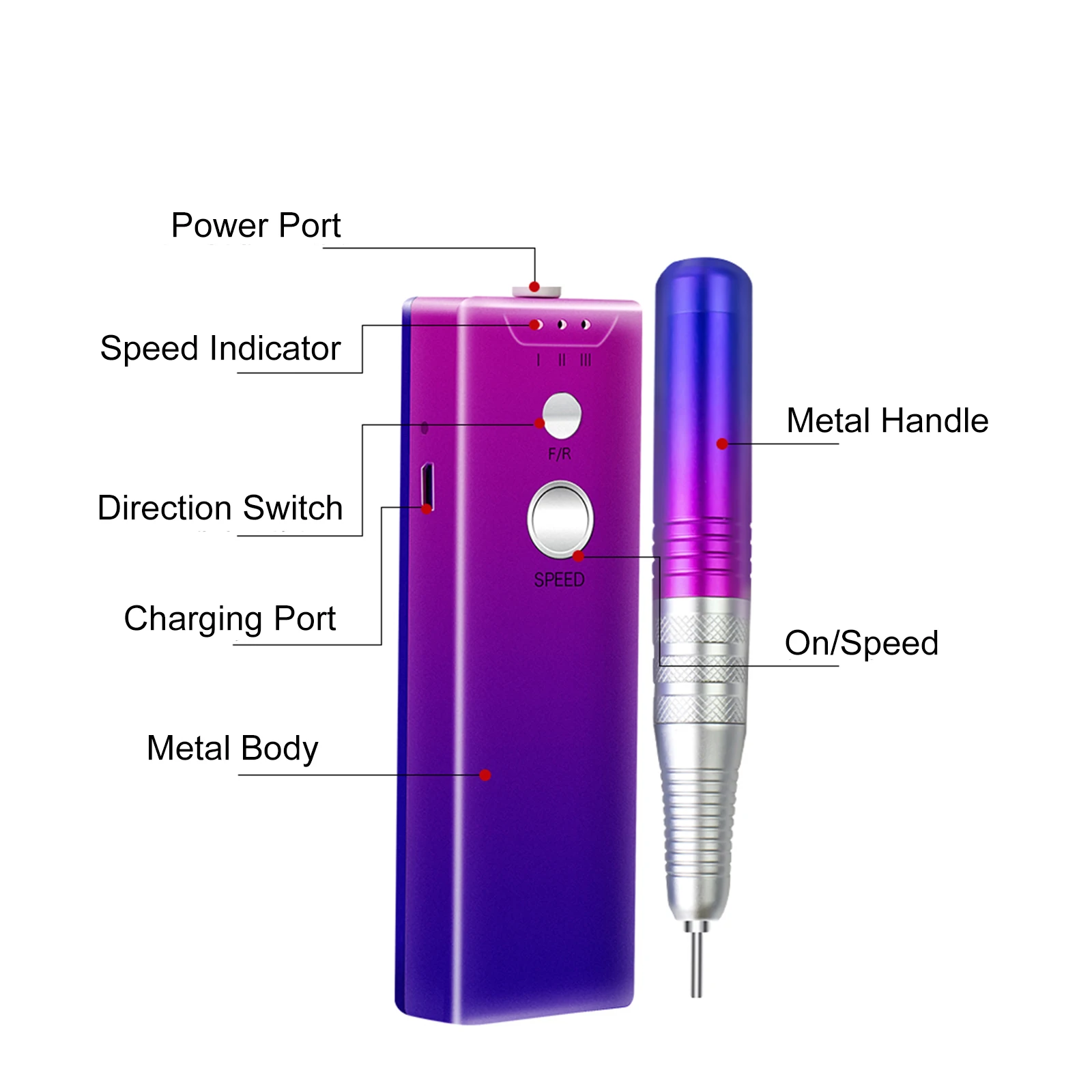 Профессиональная машинка для маникюра 25000 об./мин. |
