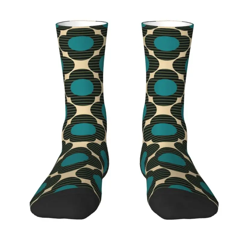 

Funny Men's Orla Kiely Flower Stem Dress Socks Unisex Warm Breathbale 3D Printing Scandinavian Floral Crew Socks