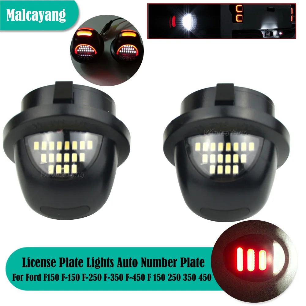 

Car Styling For Ford Ranger Explorer F-150 F-250 F-350 F150 License Plate Lights Auto Number Plate Light Assembly Red White