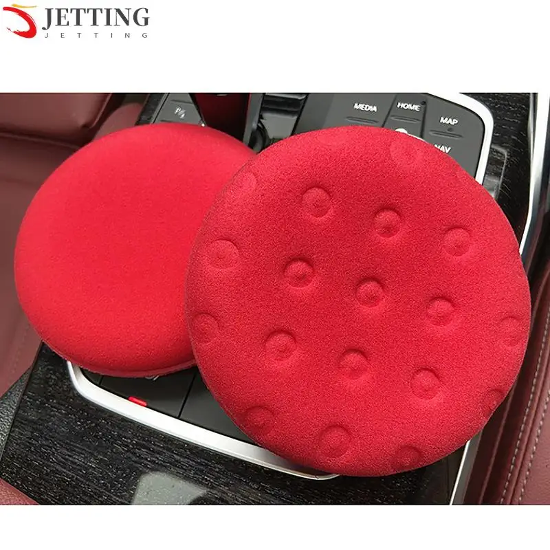 

2Pcs Durable Car Detailing Sponge Wax Applicator Pads Shine 12cm Dia Dots Pressing Hand Polishing for Waxing Paint Ceramic Glass