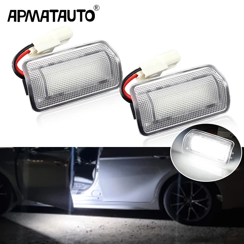 

2PC White Fits For Toyota Land Cruiser 200 Series 150 Series Prado MK4 J150 For Lexus ES240 IS250 Led Door Courtesy Light Bulbs