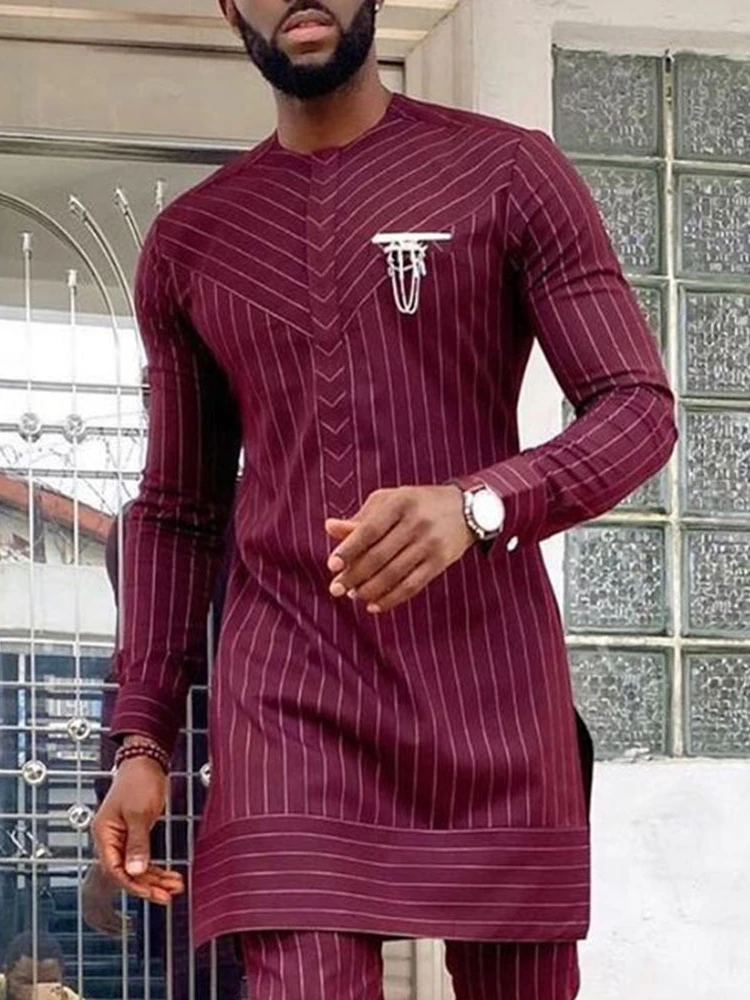 Ramadan Eid Muslim Fashion Men Shirt 2022 Summer African Casual Arabic Ethnic Style Solid Color Cotton Loose Islamic Clothing