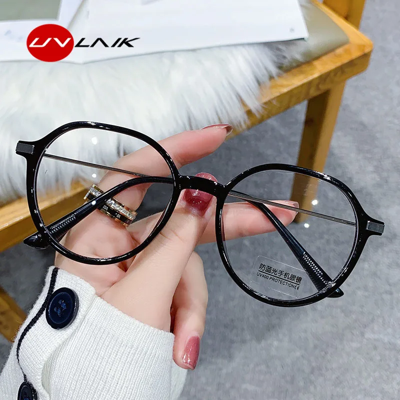 

Очки UVLAIK для близорукости с защитой от синего света, женские готовые очки для близорукости, студенческие компьютерные очки для близорукост...