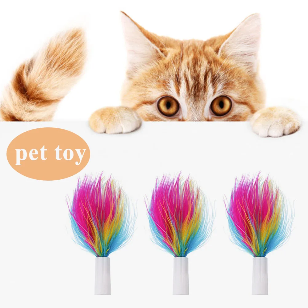 

3pcs Smart Automatic Cat Stick Feathers Replacement Head Toy Teaser Cat Interactive Toys for Kittens Dropshiping New
