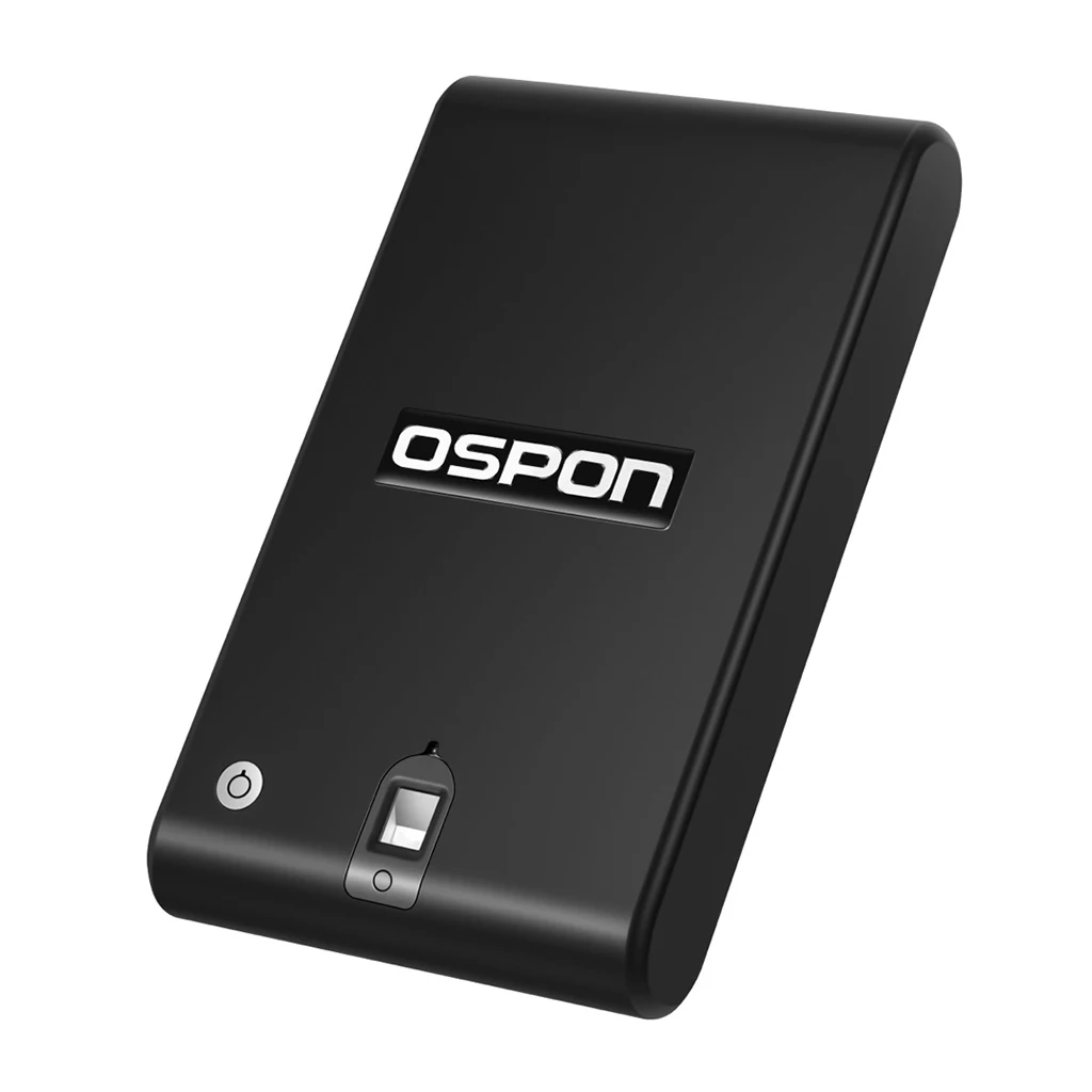 

OSPON Biometric fingerprint pistol Handgun Safe Lock Box Hold two guns