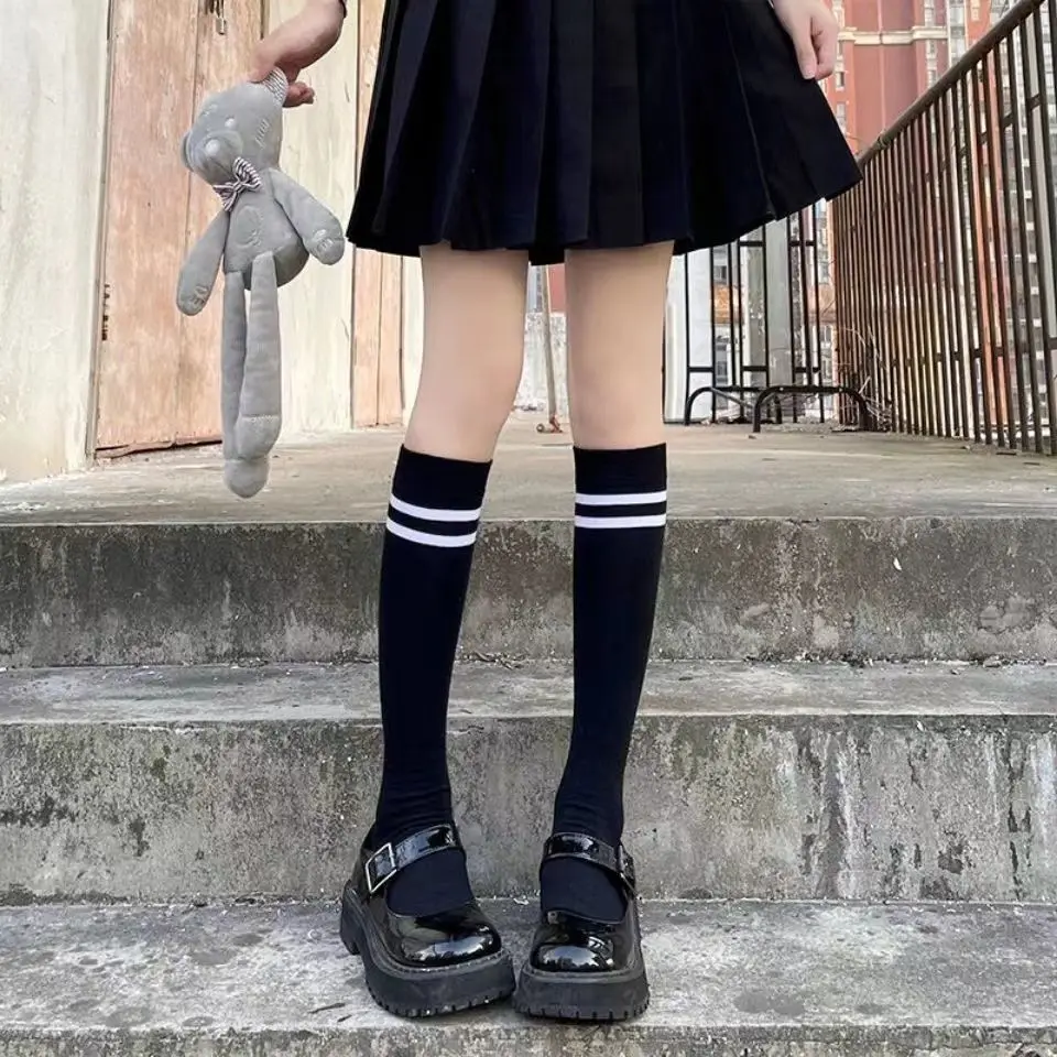 

Модные носки, уличные носки в стиле хип-хоп для скейтборда, полосатые носки средней длины, однотонные дышащие хлопковые носки