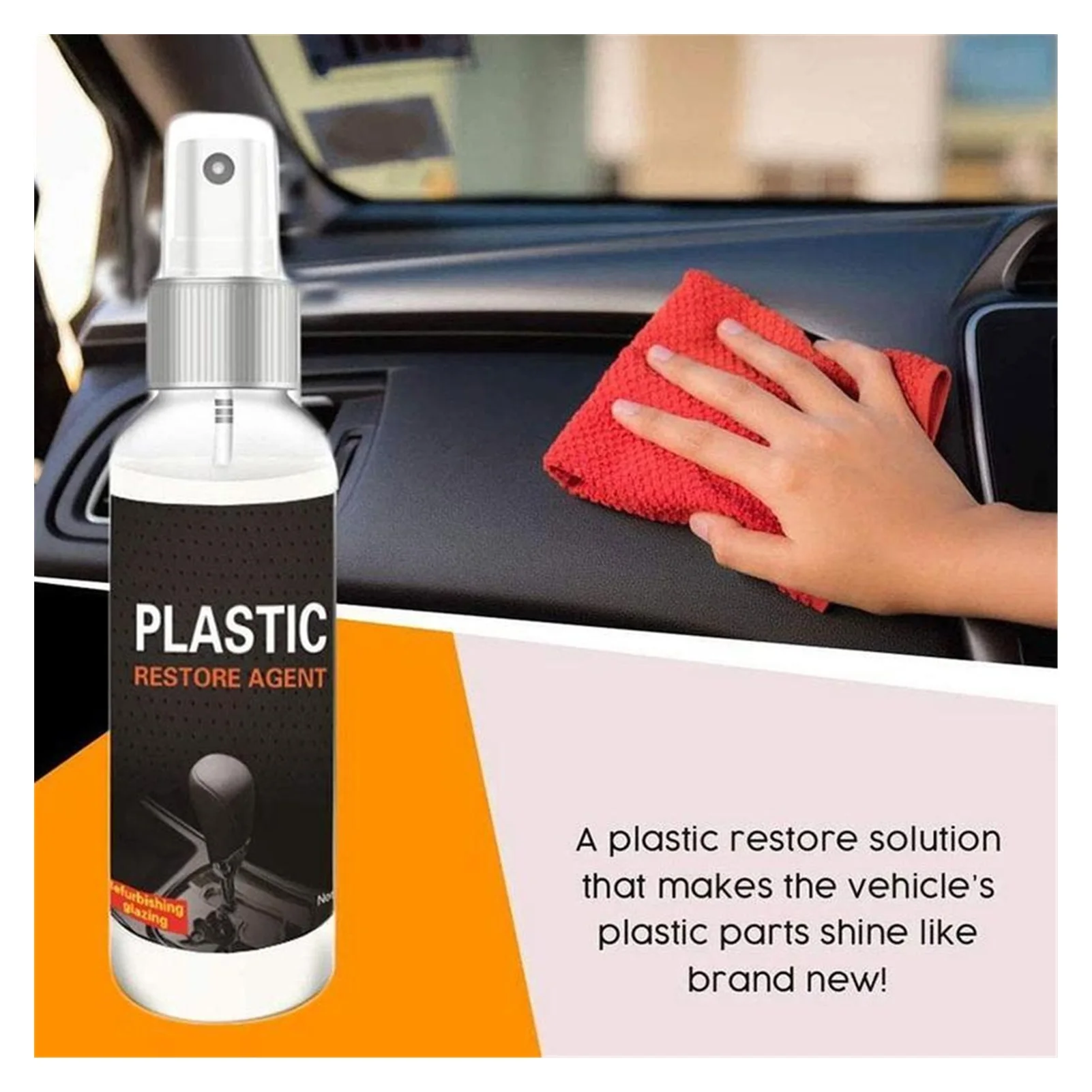 

2022NEW 100ml Plastic parts wax instrument panel retreading agent Car Interior Auto Plastic Renovated Coating Paste Maintenance