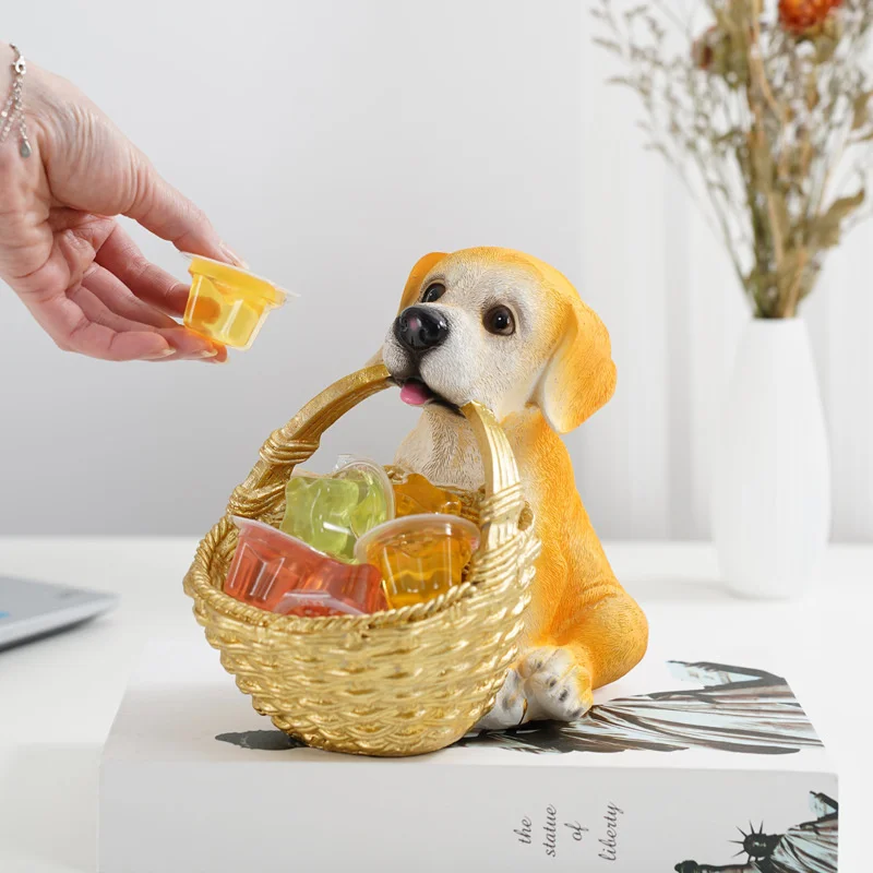 

Creative living room home TV cabinet porch key storage ornaments desktop lovely animal dog decorations gifts