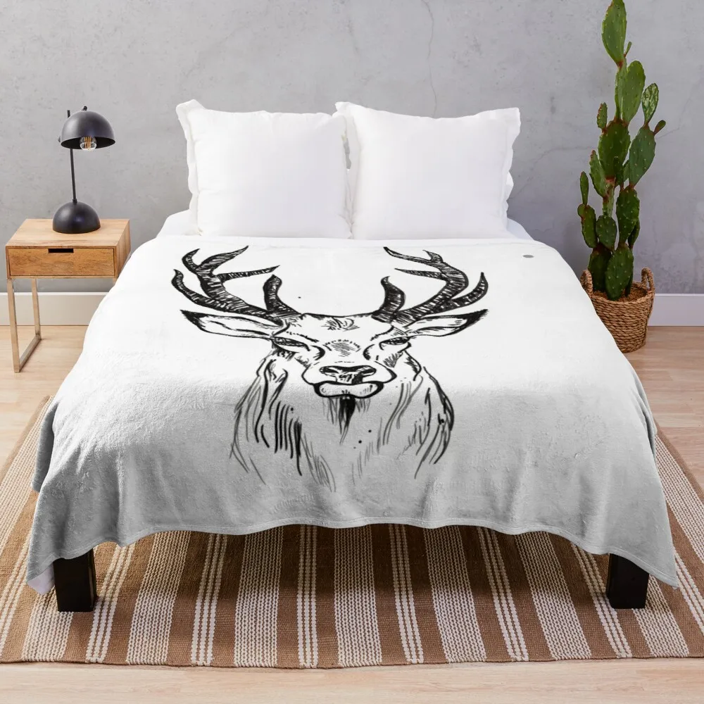 

Stag Throw Blanket blanket for decorative sofa blanket for travel light soft plush plaid cute blanket