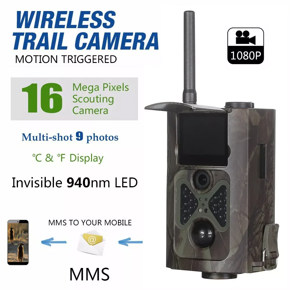 

Фотоловушка 16MP MMS GSM GPRS SMS, фотоловушка для дикой охоты