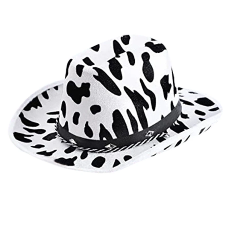 Cow Print Cowgirl Hats Women Bachelorette Party Cow Print Cowboy Hats Party Props Cowboy Cosplay For Men Carnival