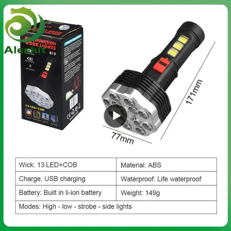 

Rechargeable Spotlight Super Bright Flashlight Durable Wide Application Fishing Lantern Handlamp Camping Lamp Searchlight Torch