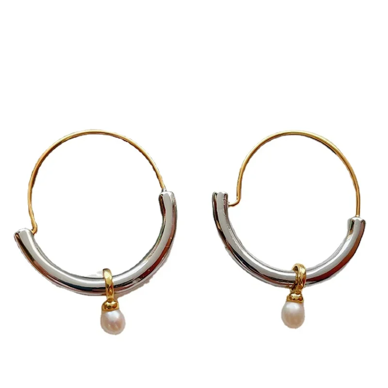 Металлические круглые серьги-кольца