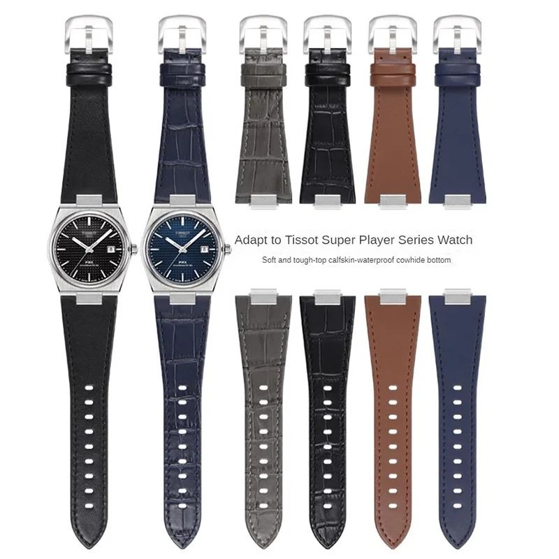 Ремешок для часов Tissot PRX series T137.407 Super Player T137.410 из воловьей кожи со стальными