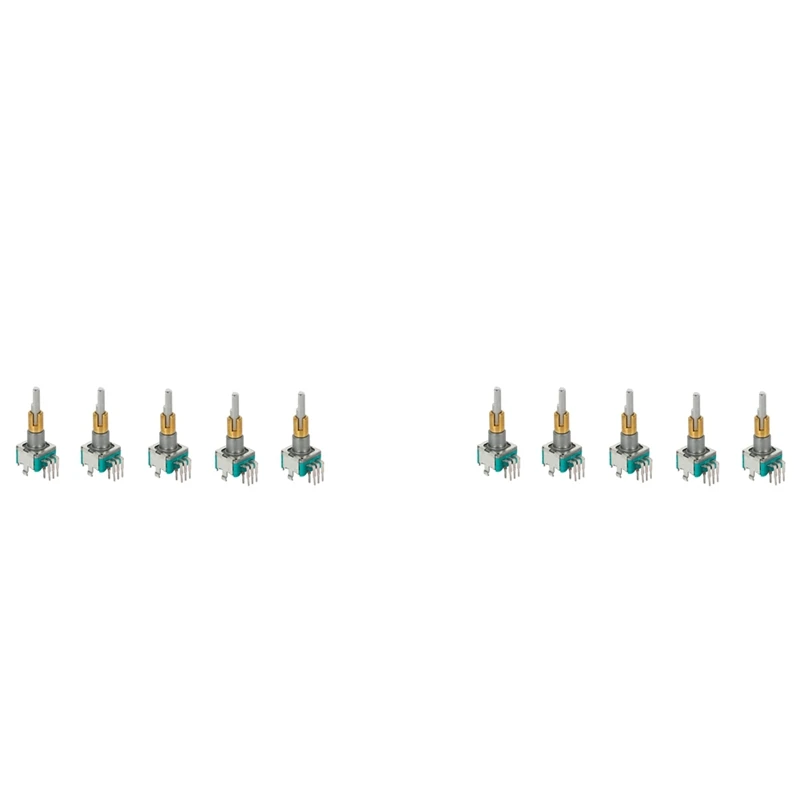 

10PCS EC11EBB24C03 Dual Axis Encoder With Switch 30 Positioning Number 15 Pulse Point Handle 25Mm