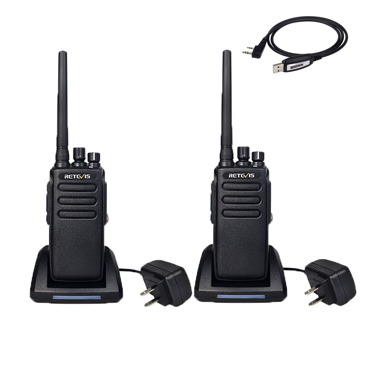 

2 упаковки Retevis RT81 DMR IP67 водонепроницаемая 10 Вт рация UHF 32CH шифрование цифровой/аналоговый FM двухсторонний радиоприемник + кабель программиро...