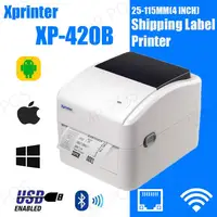 WIFI Xprinter XP-420B 4 Inch Thermal Shipping Label Printer Width 115mm Barcode Printer Support QR Code ePacket Express Waybill